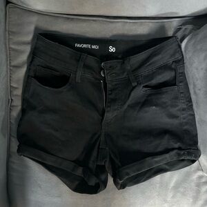 Black Jean Shorts